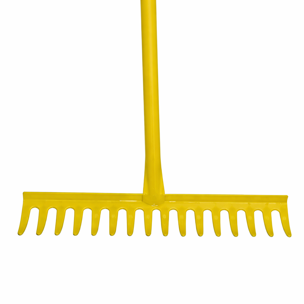 Yellow Steel Garden Rake