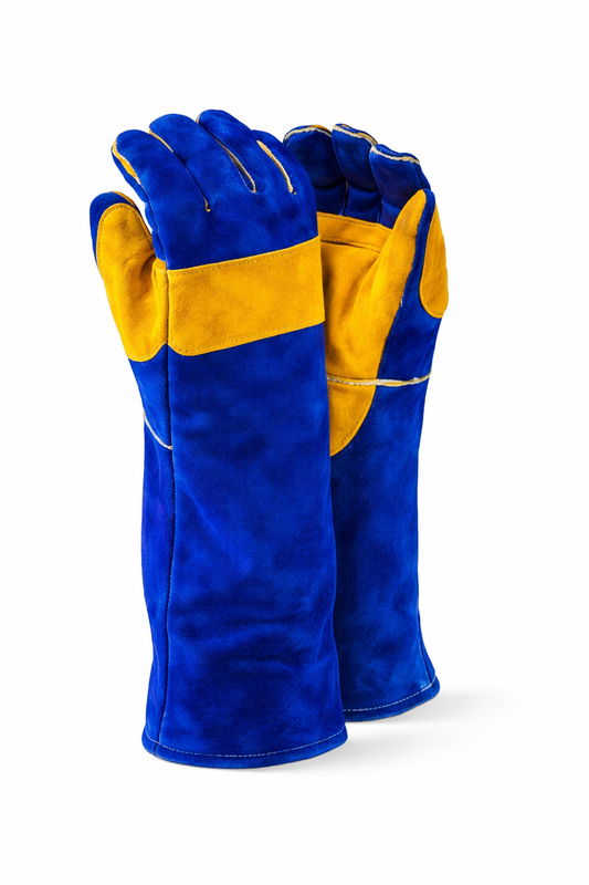 Blue Leather Welding Glove