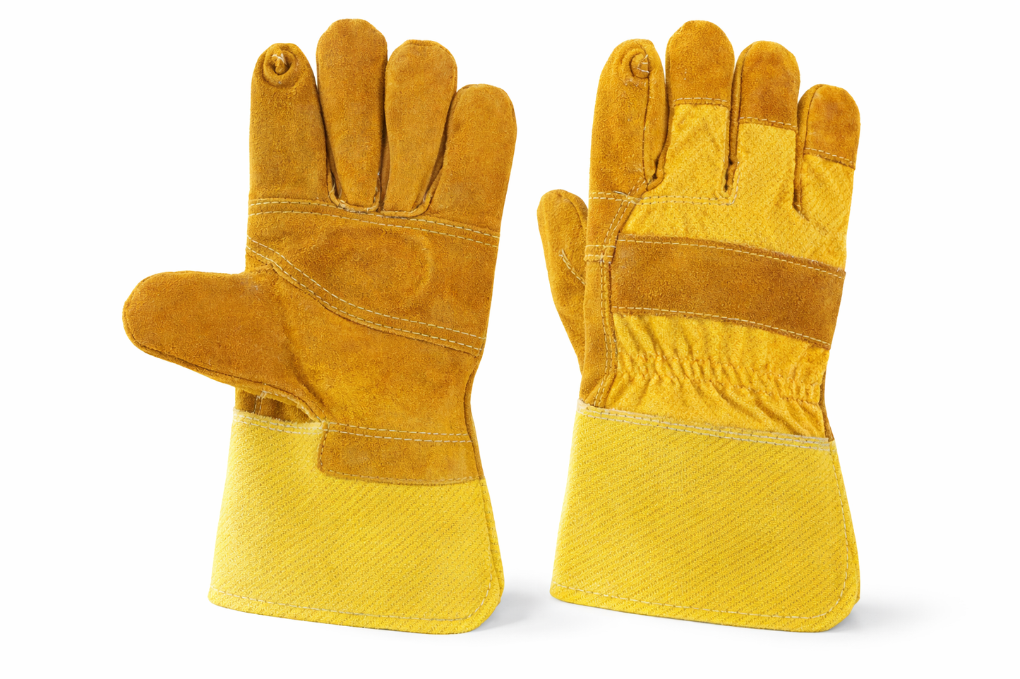 Yellow Wrist Cowhide Glove