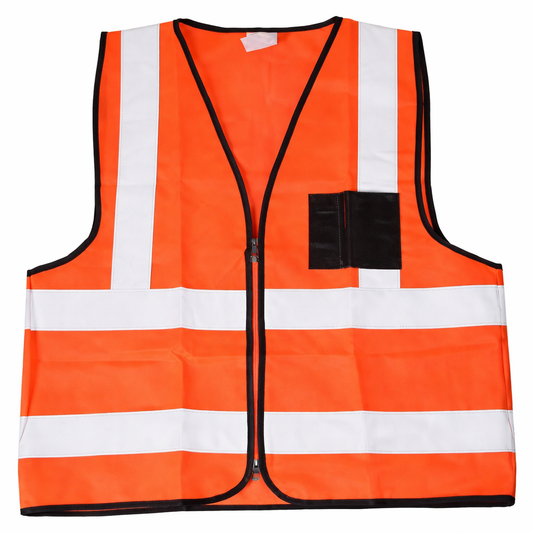 Orange Reflective Jacket with Zip